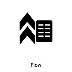 Flow icon vector isolated on white background, logo concept of Flow sign on transparent background, black filled symbol