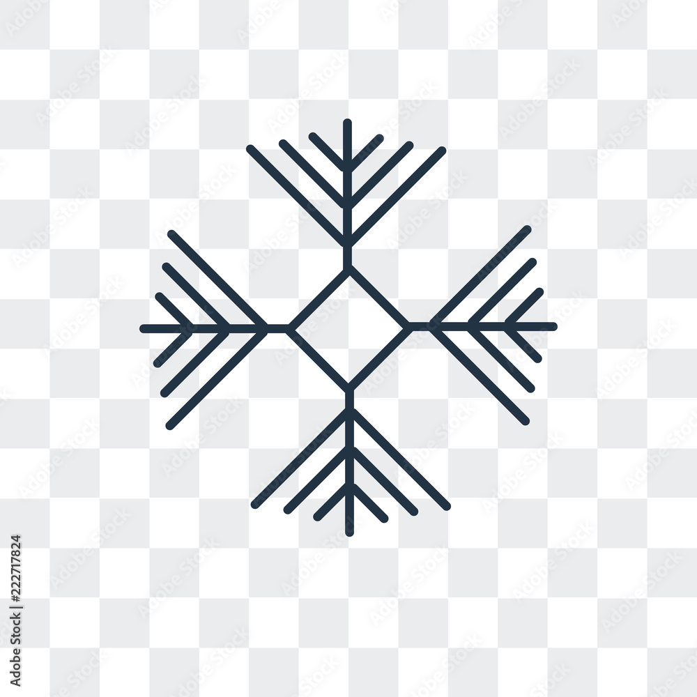 Poster snowflake icon isolated on transparent background. modern and editable snowflake icon. simple icons 