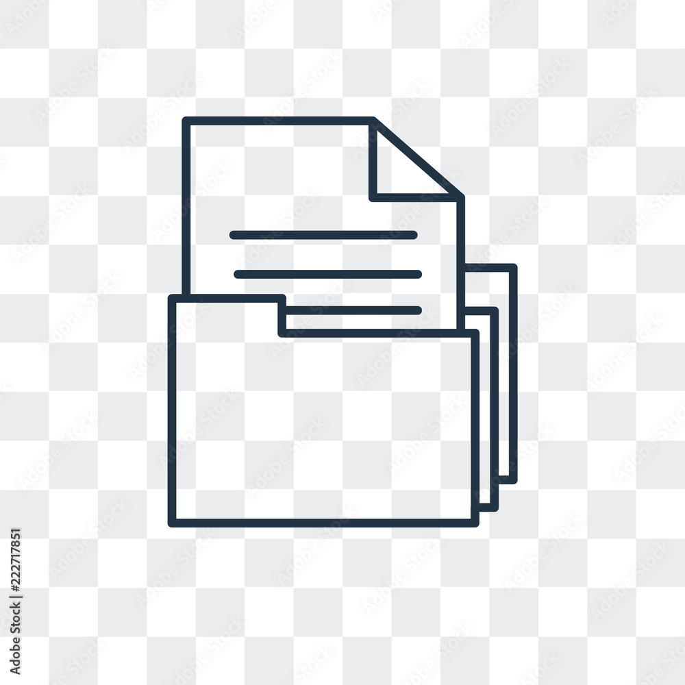 Poster document icon isolated on transparent background. modern and editable document icon. simple icons ve