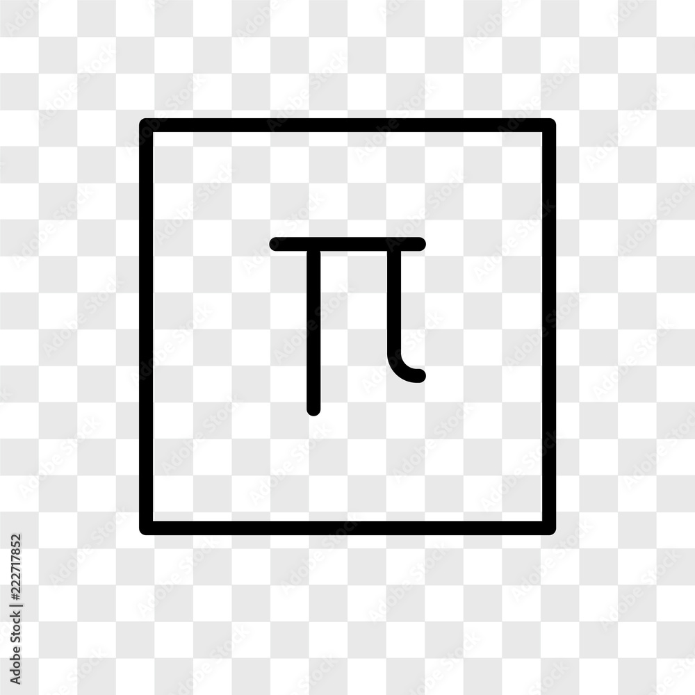 Poster pi icons isolated on transparent background. modern and editable pi icon. simple icon vector illustr