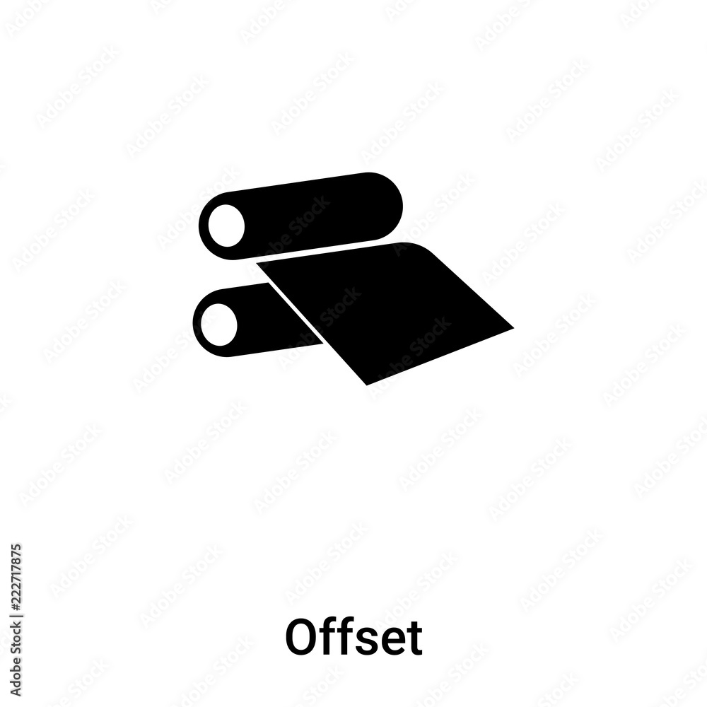 Poster offset icon vector isolated on white background, logo concept of offset sign on transparent backgrou