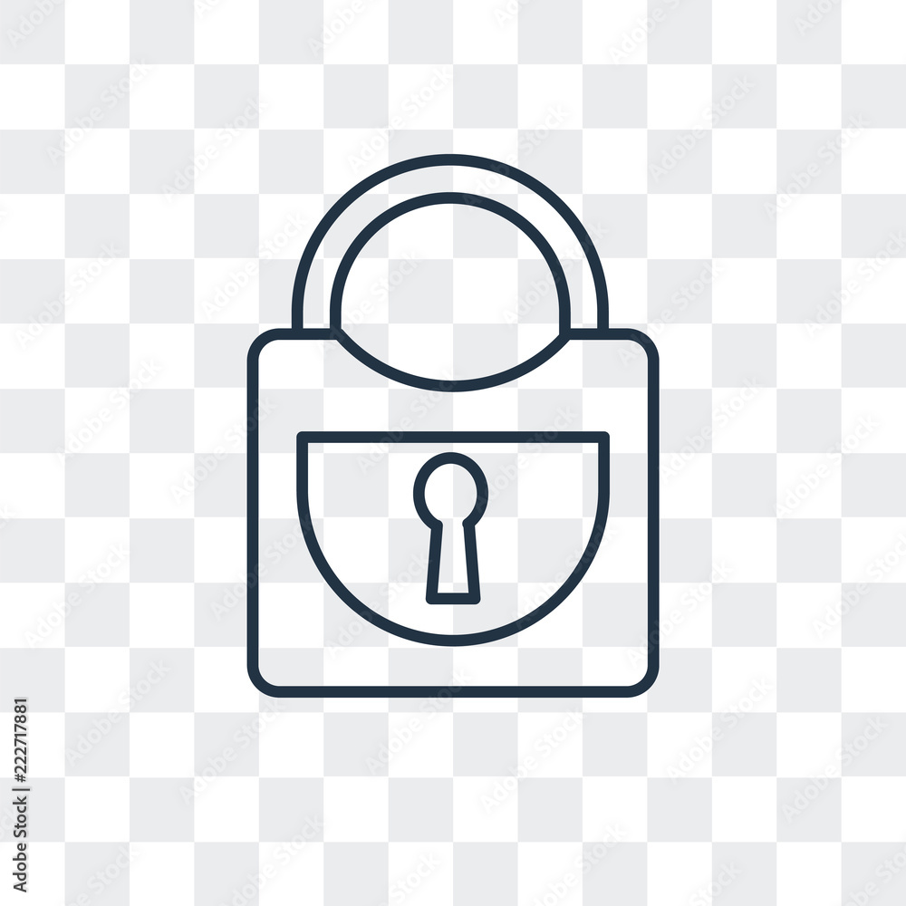 Poster padlock icon isolated on transparent background. modern and editable padlock icon. simple icons vect