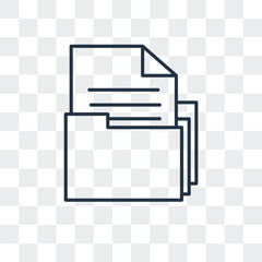 document icon isolated on transparent background. Modern and editable document icon. Simple icons vector illustration.