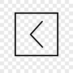 is less than icons isolated on transparent background. Modern and editable is less than icon. Simple icon vector illustration.