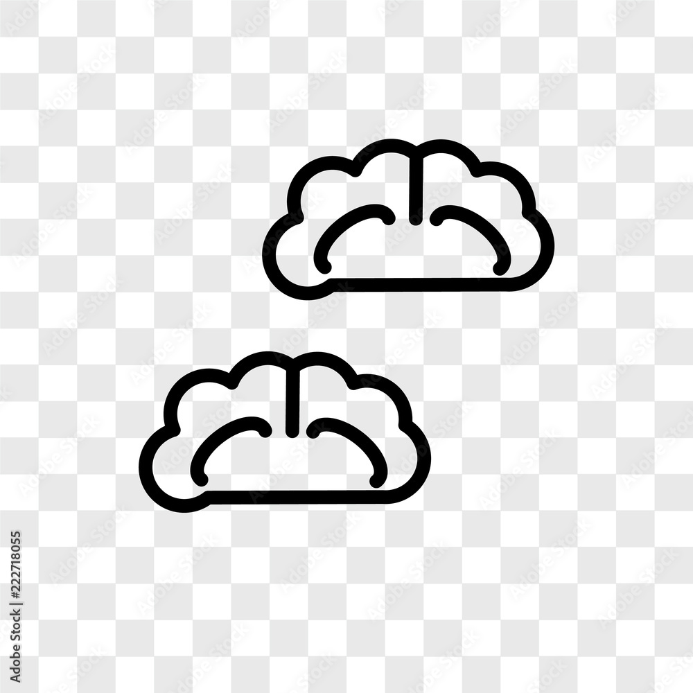 Poster brain icons isolated on transparent background. modern and editable brain icon. simple icon vector i