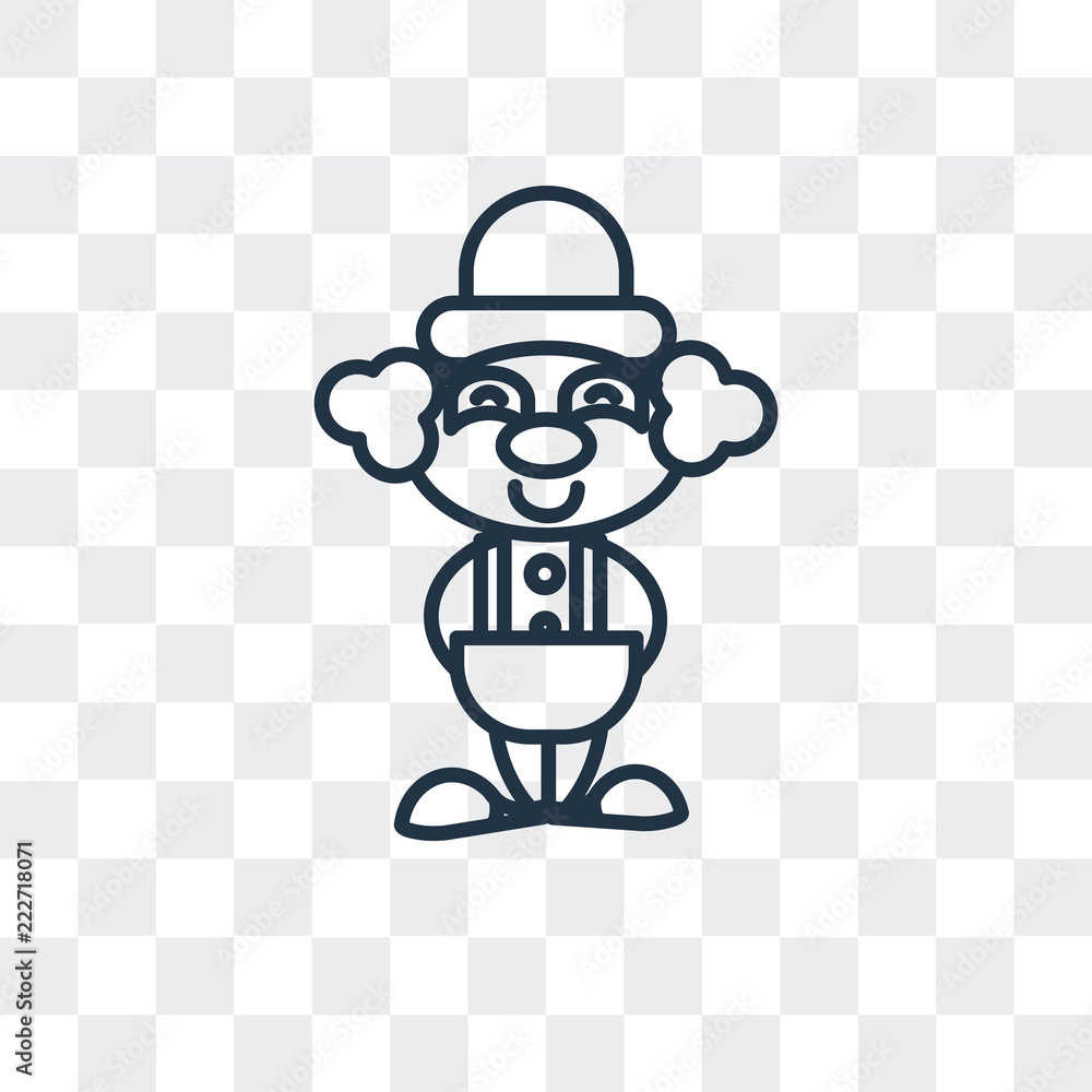 Poster clown icon isolated on transparent background. modern and editable clown icon. simple icons vector i