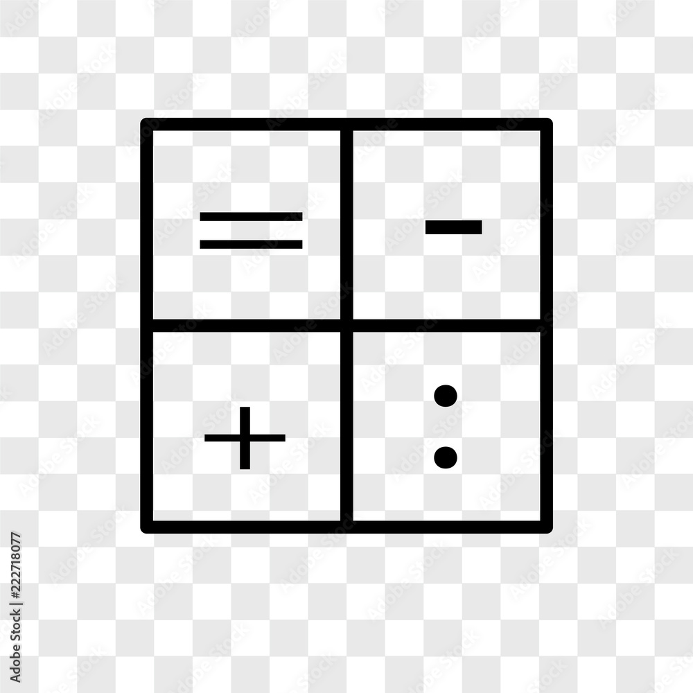 Poster calculator icons isolated on transparent background. modern and editable calculator icon. simple ico