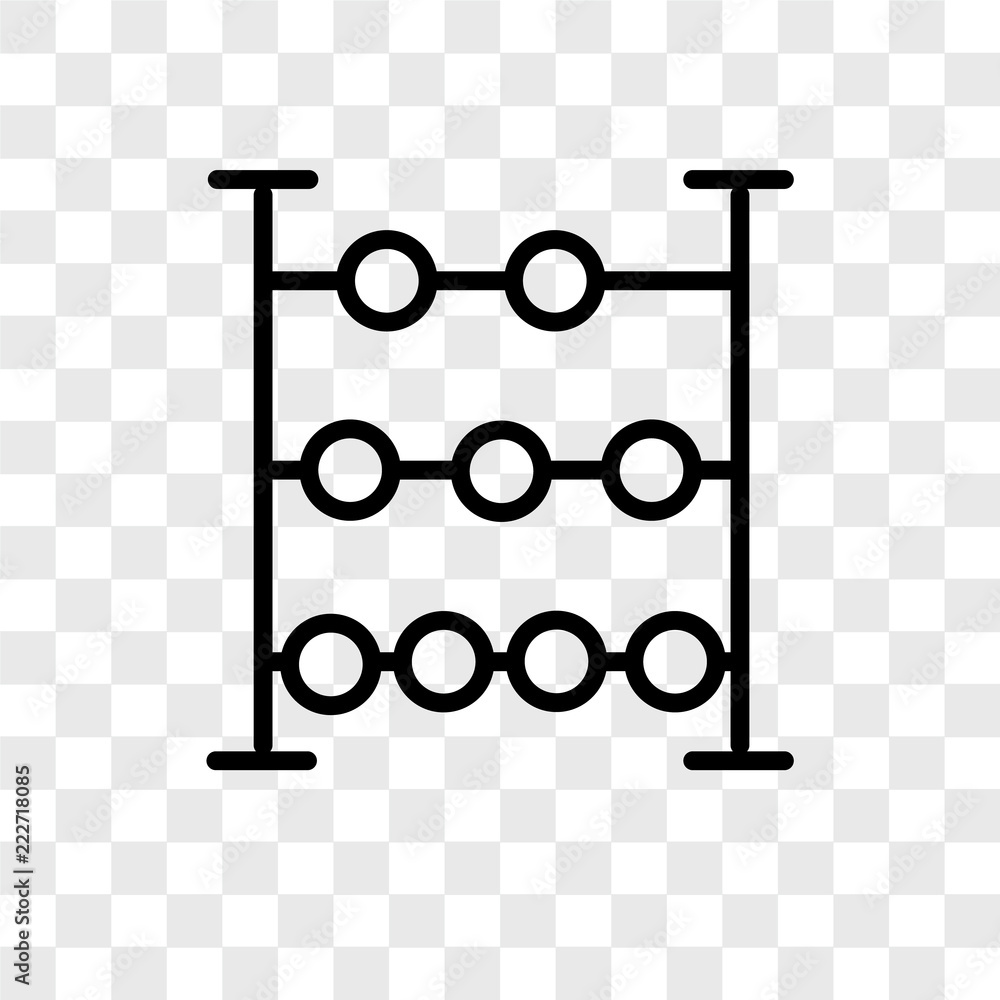 Poster abacus icons isolated on transparent background. modern and editable abacus icon. simple icon vector