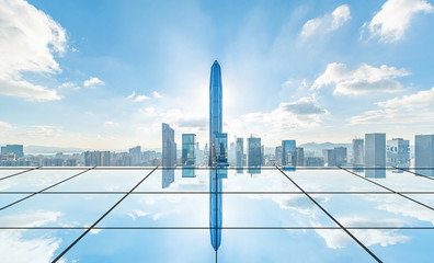Shenzhen City Scenery and Big Data Concept