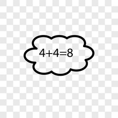 cloud computing icons isolated on transparent background. Modern and editable cloud computing icon. Simple icon vector illustration.