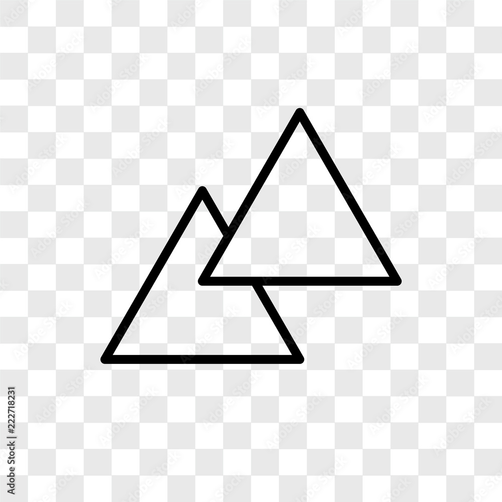 Poster triangle icons isolated on transparent background. modern and editable triangle icon. simple icon ve