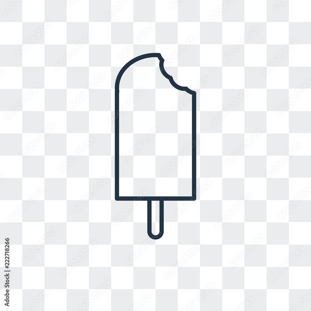 Poster popsicle icon isolated on transparent background. modern and editable popsicle icon. simple icons ve