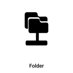 Folder icon vector isolated on white background, logo concept of Folder sign on transparent background, black filled symbol