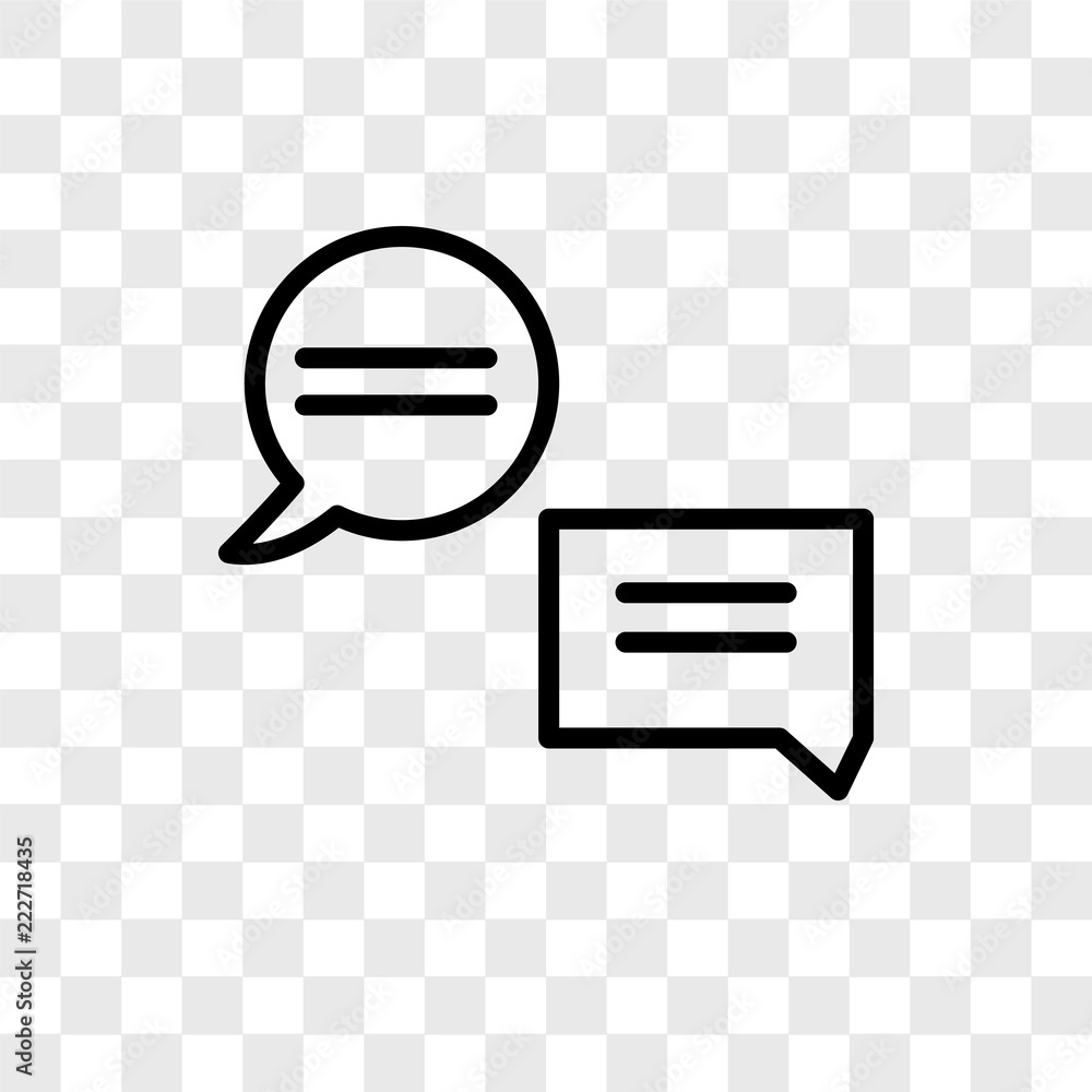 Poster chat icons isolated on transparent background. modern and editable chat icon. simple icon vector ill