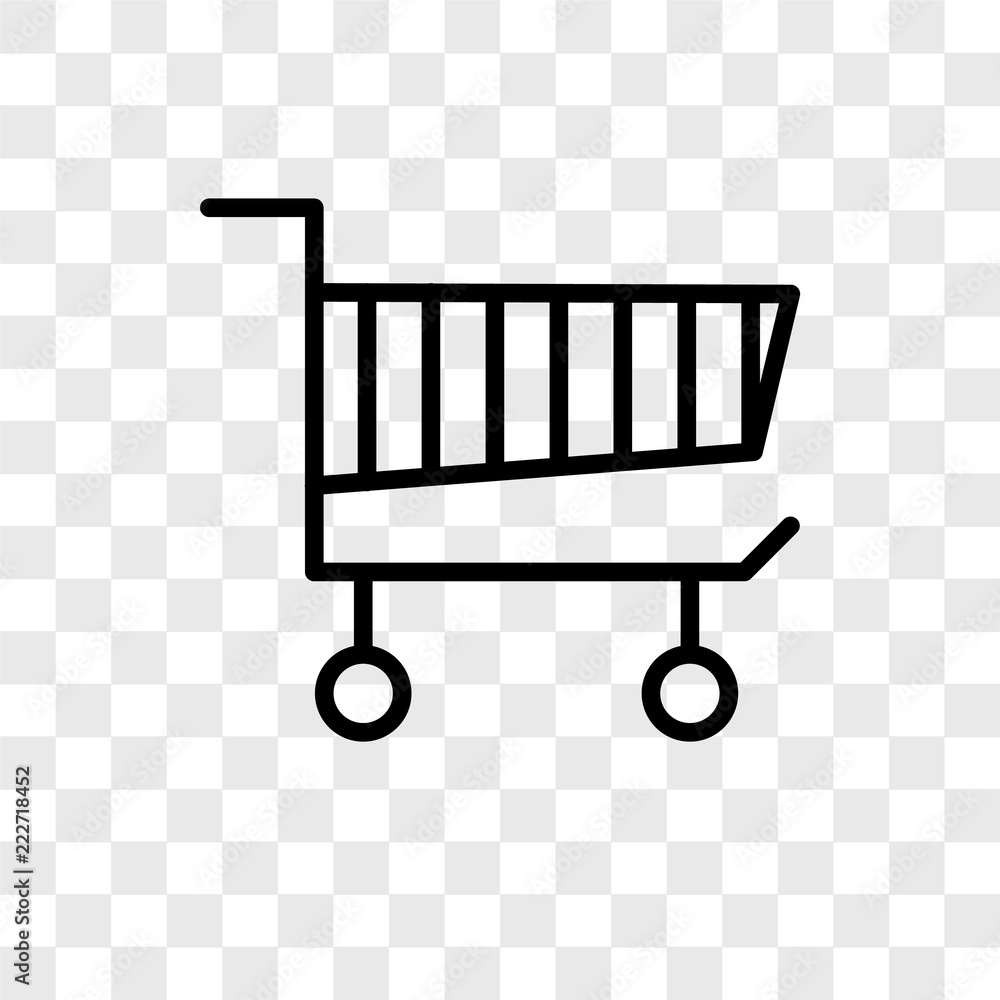 Poster cart icons isolated on transparent background. modern and editable cart icon. simple icon vector ill