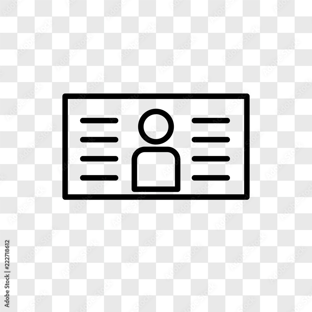 Poster card icons isolated on transparent background. modern and editable card icon. simple icon vector ill