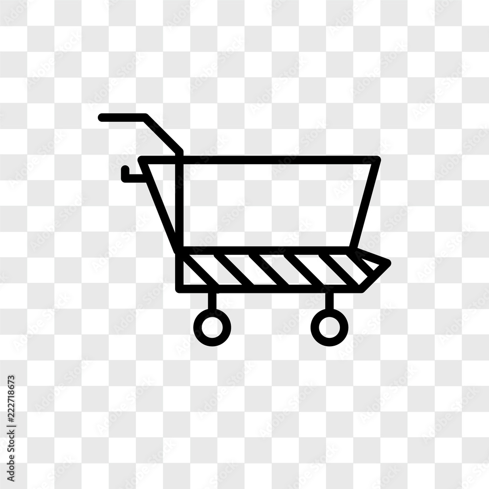 Poster cart icons isolated on transparent background. modern and editable cart icon. simple icon vector ill