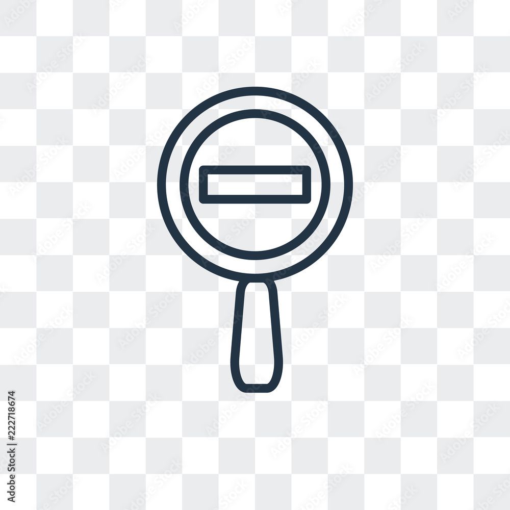 Poster zoom out icon isolated on transparent background. modern and editable zoom out icon. simple icons ve