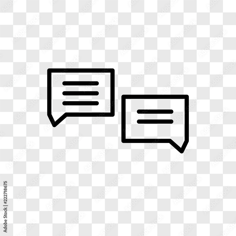 Poster chat icons isolated on transparent background. modern and editable chat icon. simple icon vector ill
