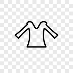 blouse icons isolated on transparent background. Modern and editable blouse icon. Simple icon vector illustration.