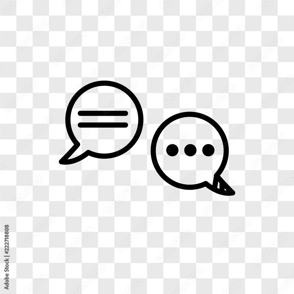 Poster chat icons isolated on transparent background. modern and editable chat icon. simple icon vector ill
