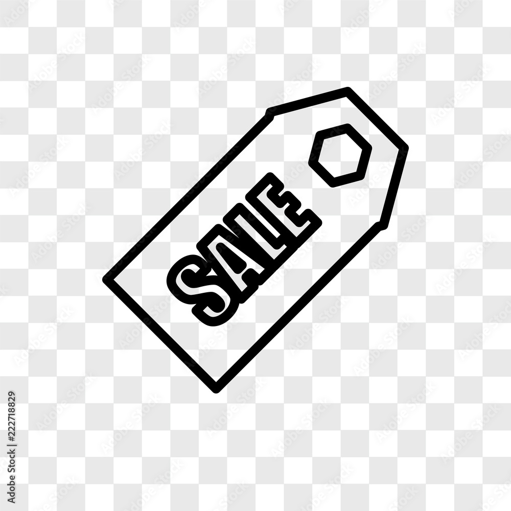 Poster sales icons isolated on transparent background. modern and editable sales icon. simple icon vector i