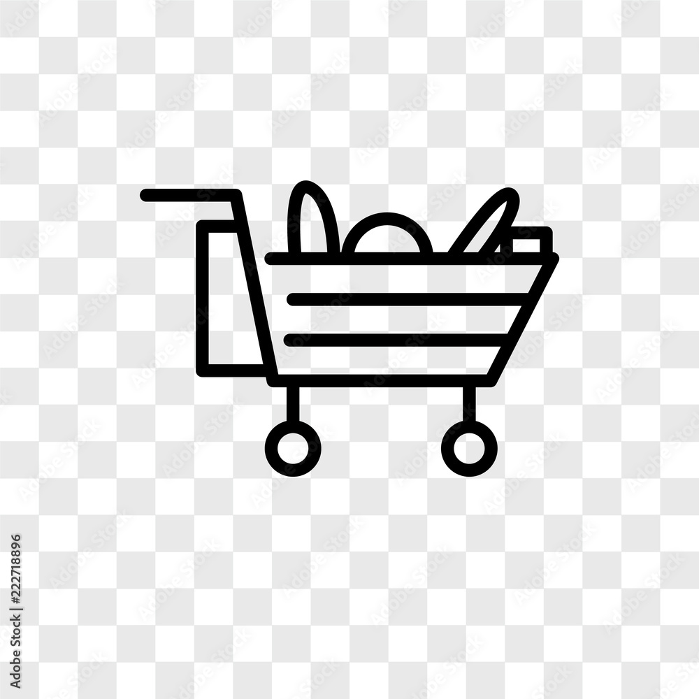 Poster cart icons isolated on transparent background. modern and editable cart icon. simple icon vector ill