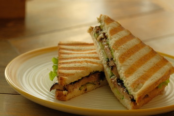 club sandwich on toasted bread