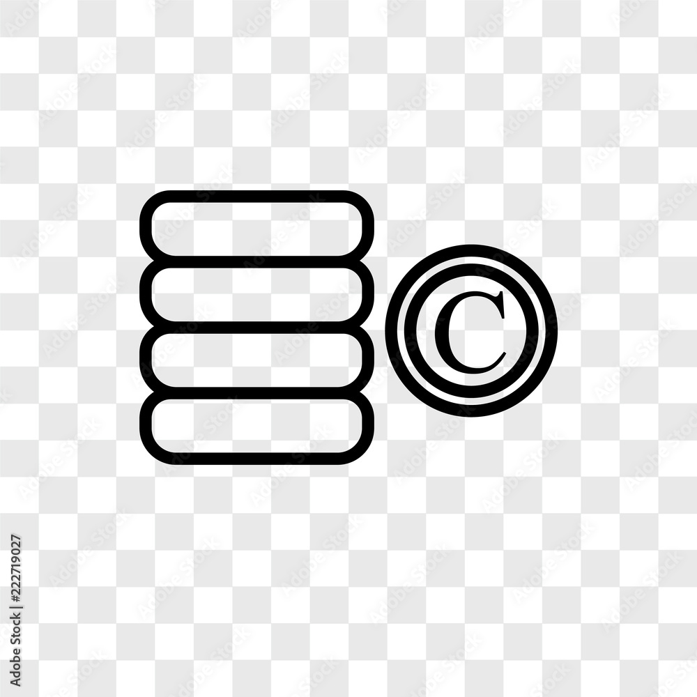 Poster coins icons isolated on transparent background. modern and editable coins icon. simple icon vector i