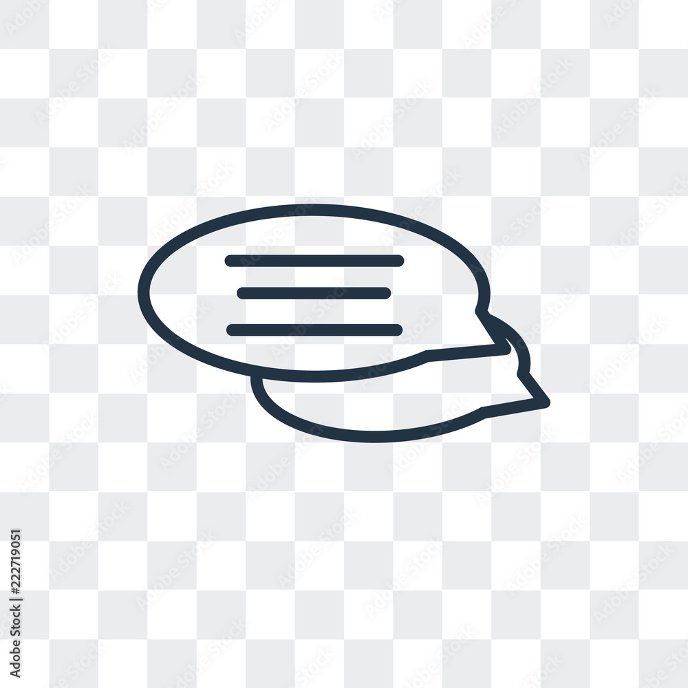 Aufkleber chat icon isolated on transparent background. modern and editable chat icon. simple icons vector ill