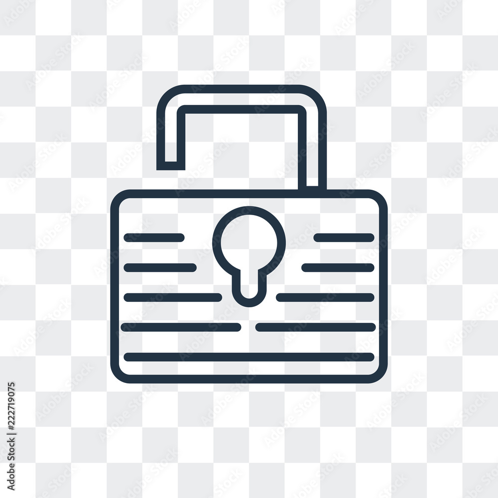 Poster padlock icon isolated on transparent background. modern and editable padlock icon. simple icons vect