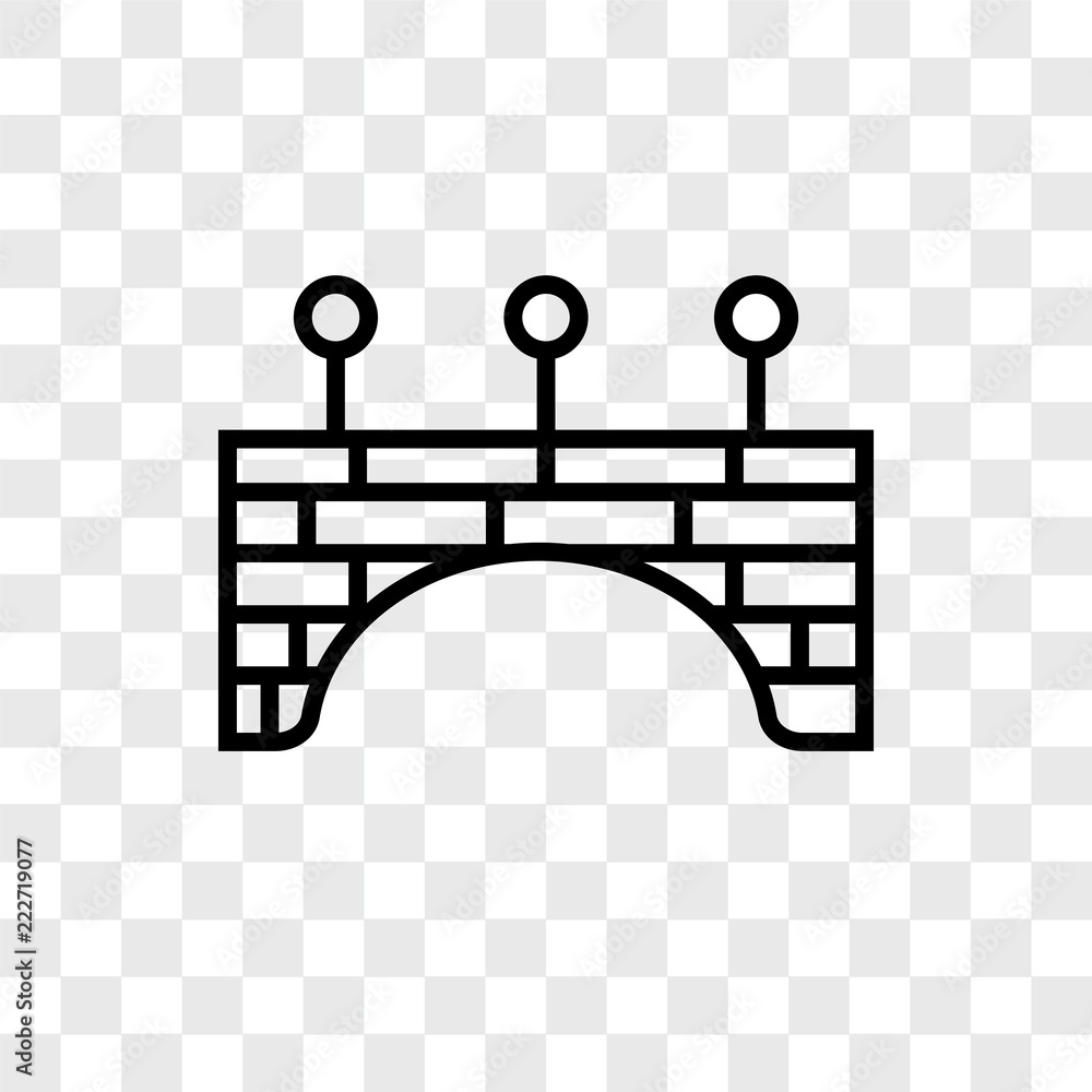 Poster bridge icons isolated on transparent background. modern and editable bridge icon. simple icon vector