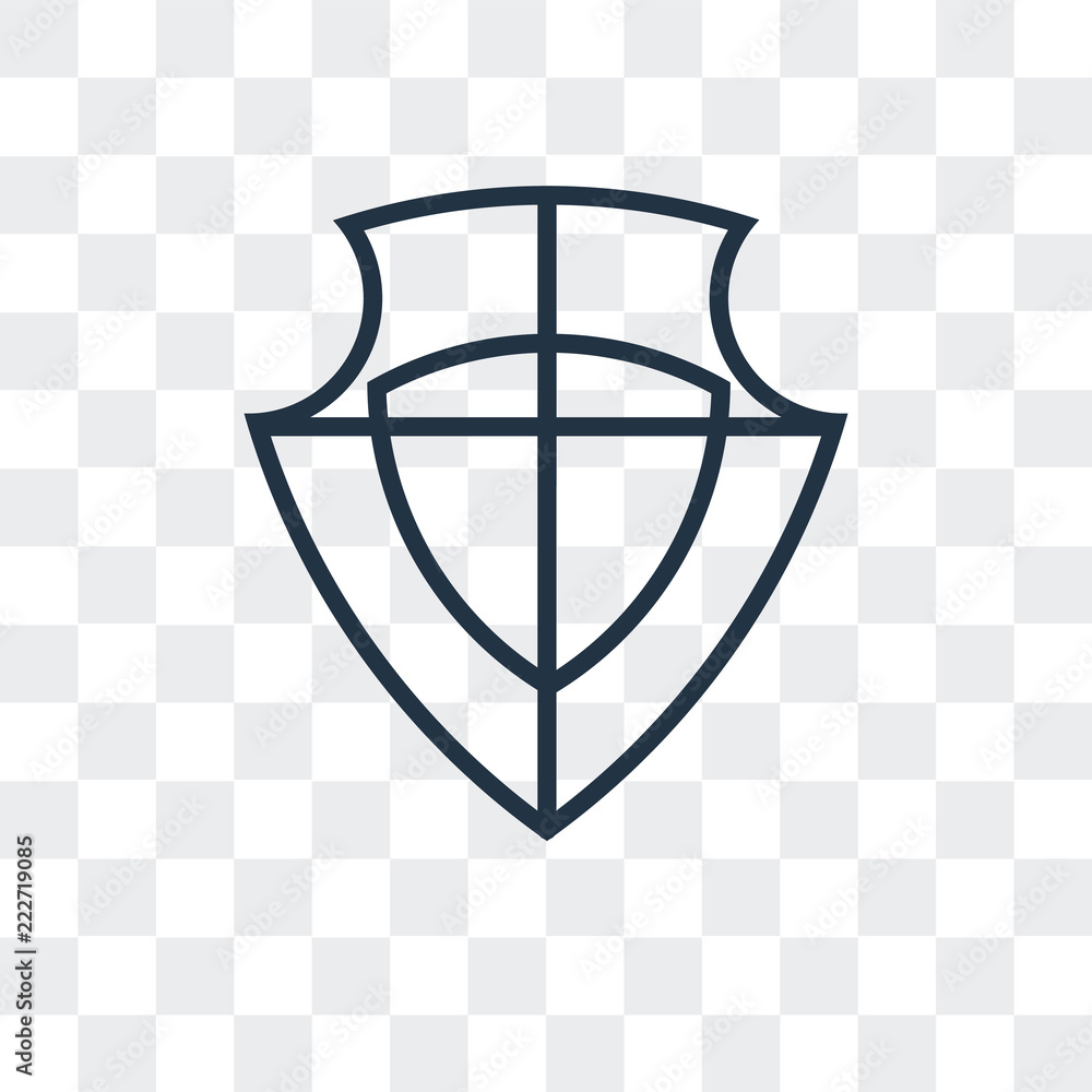 Poster shield icon isolated on transparent background. modern and editable shield icon. simple icons vector