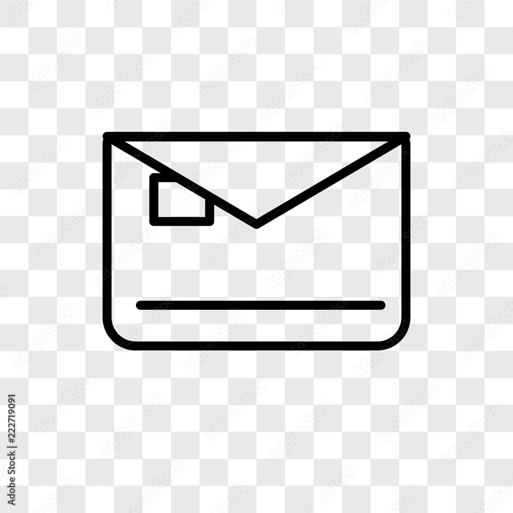 Poster mailbox icons isolated on transparent background. modern and editable mailbox icon. simple icon vect