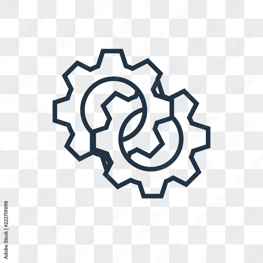 Poster settings icon isolated on transparent background. modern and editable settings icon. simple icons ve