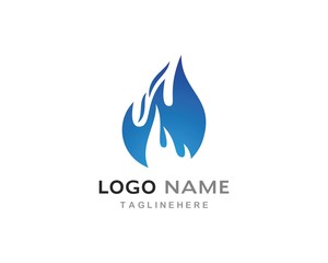 Blue Fire Logo Template