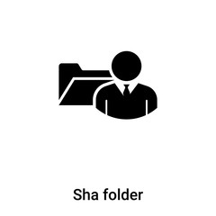Shared folder icon vector isolated on white background, logo concept of Shared folder sign on transparent background, black filled symbol