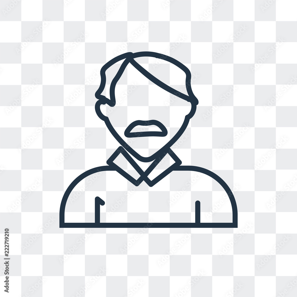 Poster user icon isolated on transparent background. modern and editable user icon. simple icons vector ill