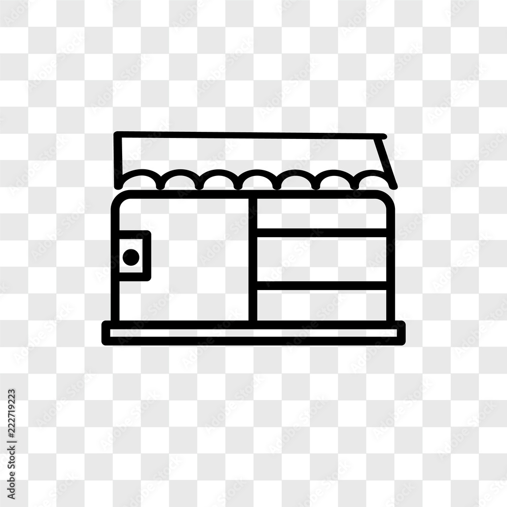 Poster store icons isolated on transparent background. modern and editable store icon. simple icon vector i