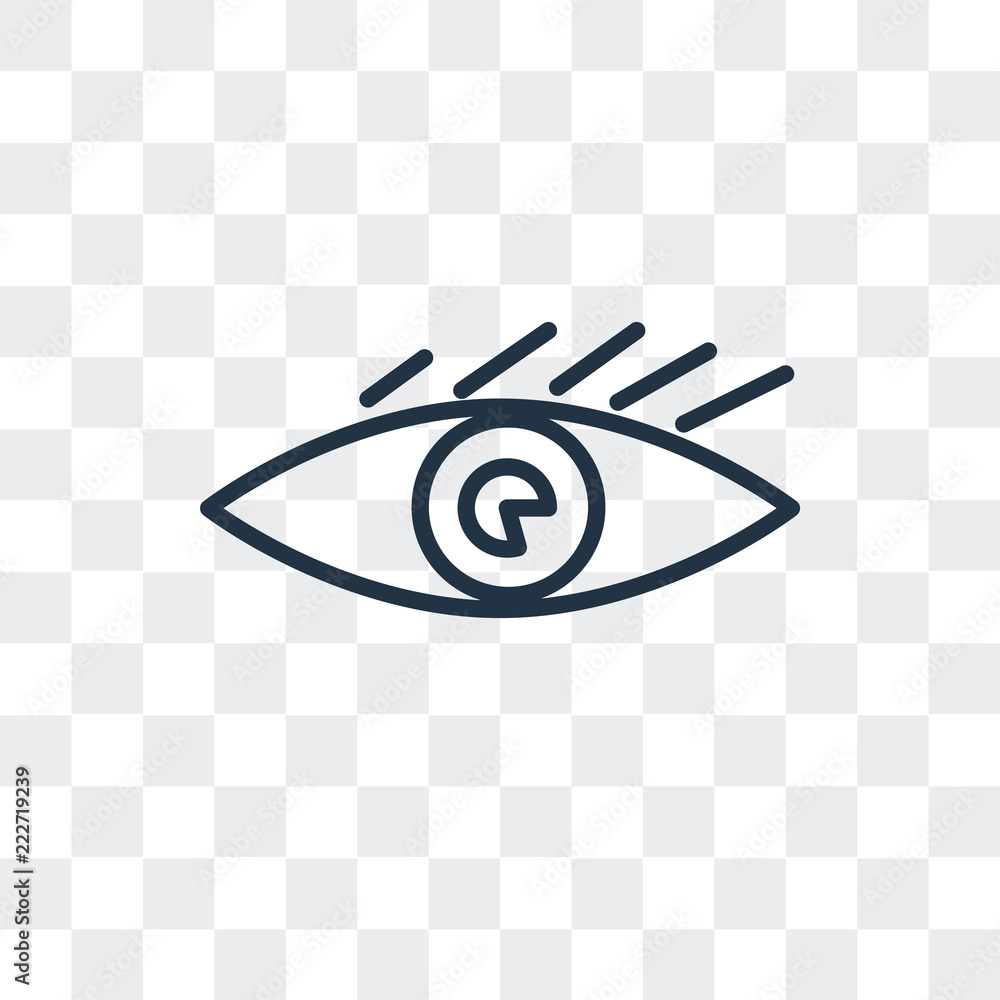Poster eye icon isolated on transparent background. modern and editable eye icon. simple icons vector illus