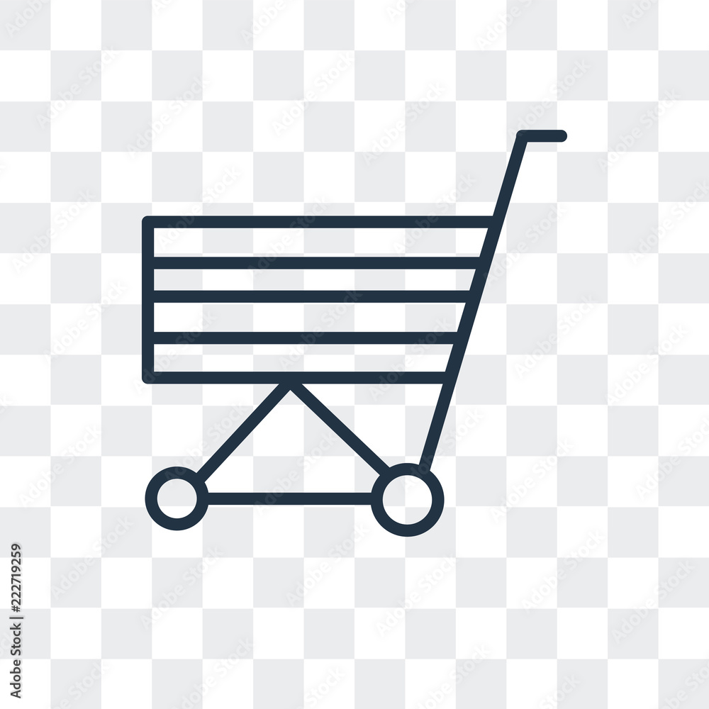 Poster shopping cart icon isolated on transparent background. modern and editable shopping cart icon. simpl