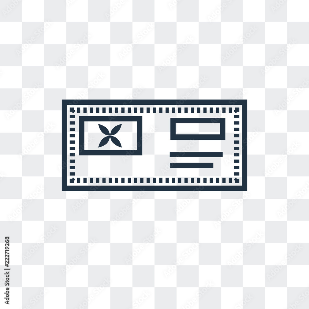 Poster envelope icon isolated on transparent background. modern and editable envelope icon. simple icons ve