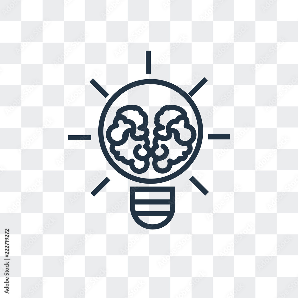 Poster idea icon isolated on transparent background. modern and editable idea icon. simple icons vector ill