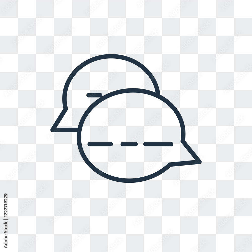 Poster chat icon isolated on transparent background. modern and editable chat icon. simple icons vector ill