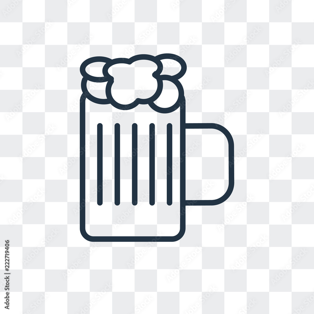 Poster beers icon isolated on transparent background. modern and editable beers icon. simple icons vector i