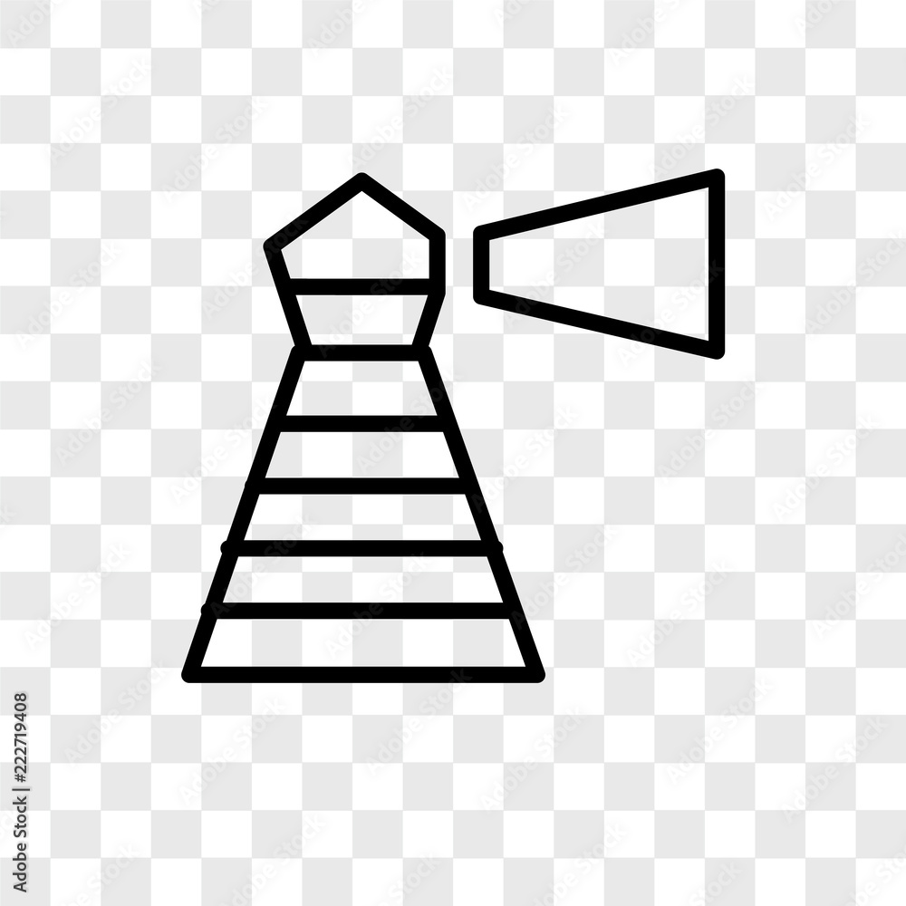 Aufkleber lighthouse icons isolated on transparent background. modern and editable lighthouse icon. simple ico