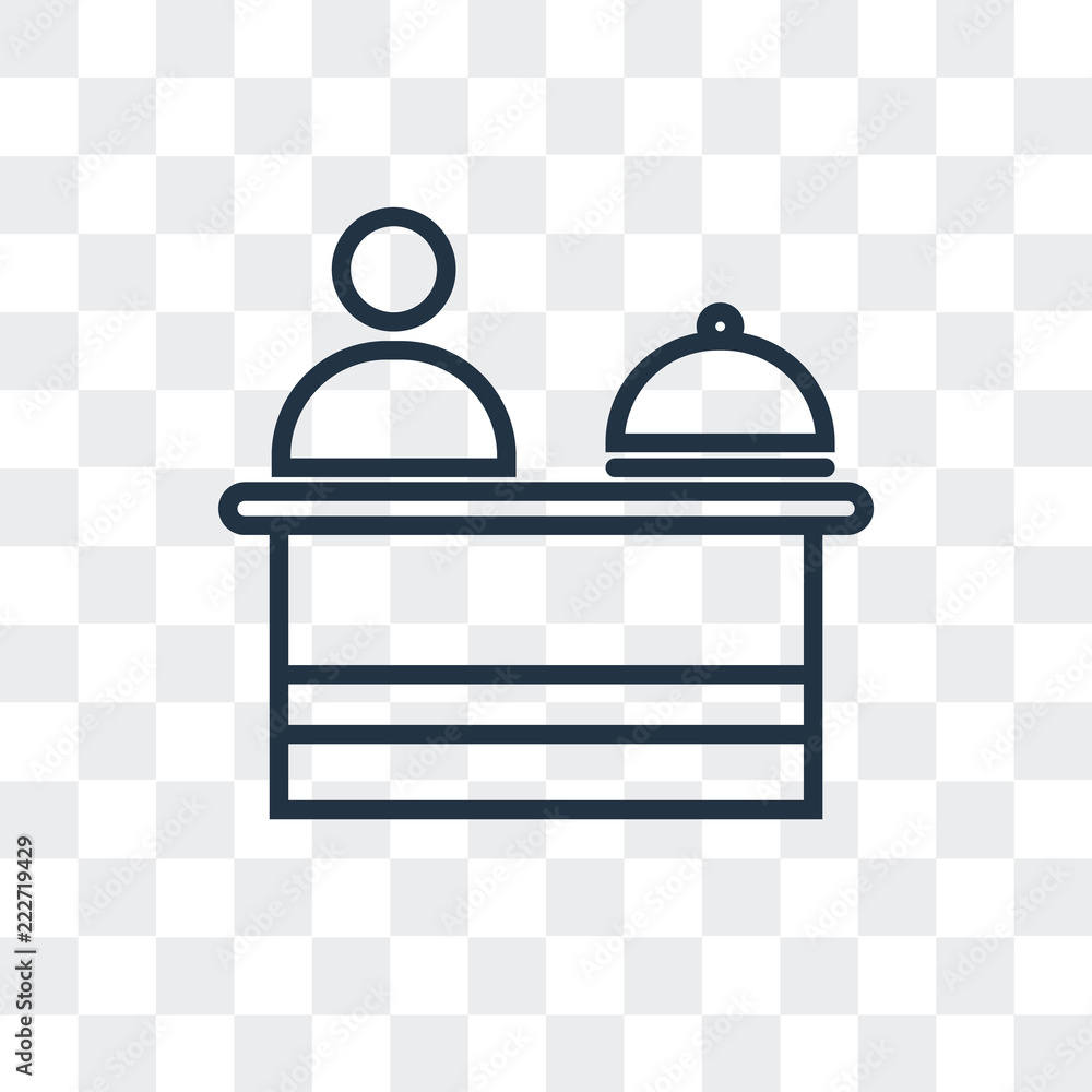 Poster reception icon isolated on transparent background. modern and editable reception icon. simple icons 