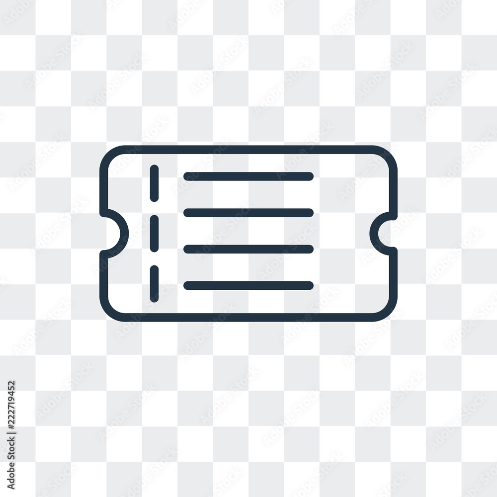 Poster ticket icon isolated on transparent background. modern and editable ticket icon. simple icons vector