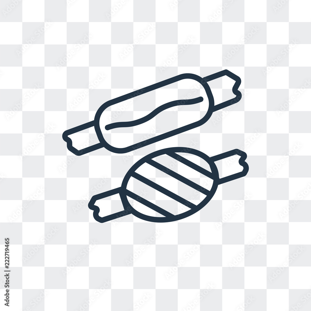 Poster candy icon isolated on transparent background. modern and editable candy icon. simple icons vector i