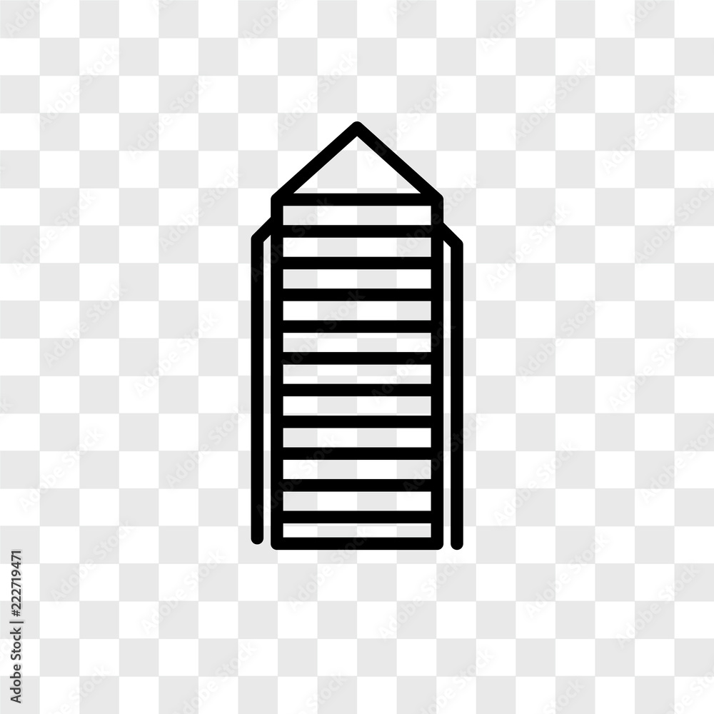 Poster skyscraper icons isolated on transparent background. modern and editable skyscraper icon. simple ico